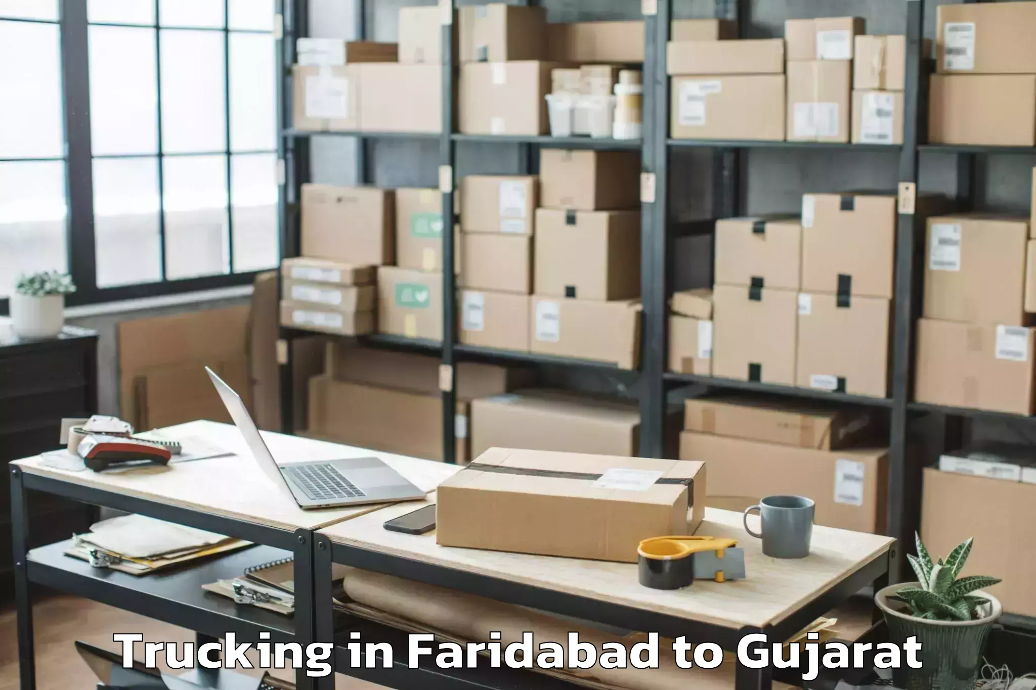 Book Faridabad to Palanpur Trucking Online